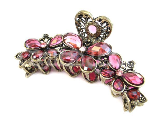   Swarovski Crystal Butterfly Alligator Jaw Hair Clip Claw 530  