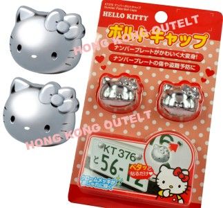 Hello Kitty DECOR CAR LICENSE PLATE SCREW COVER F29c  