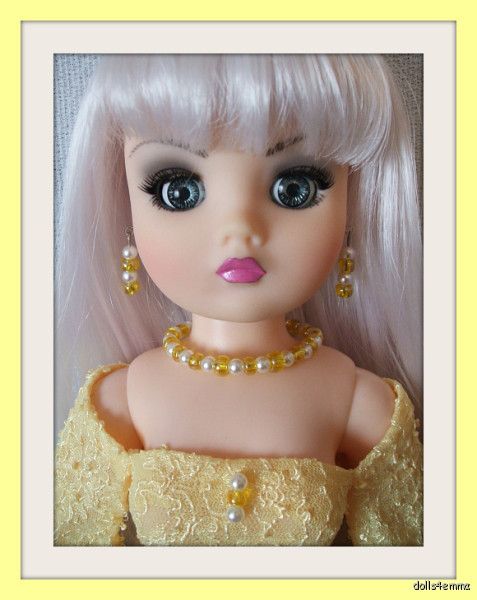 SALE OOAK HANDMADE GOWN + Beaded PURSE + JEWELRY 4 MA CISSY Doll 