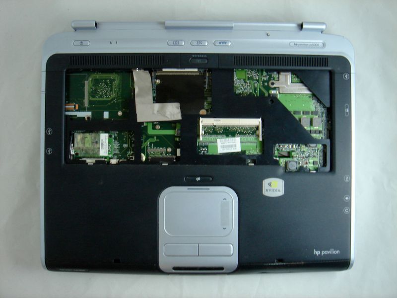 HP Pavilion zv5000 motherboard palmrest bottom base  