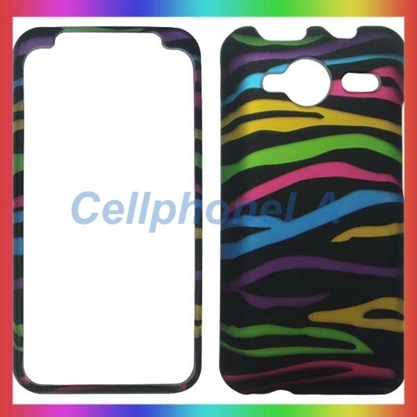 HTC Evo Shift 4G Rainbow Zebra Hard Case Phone Cover  