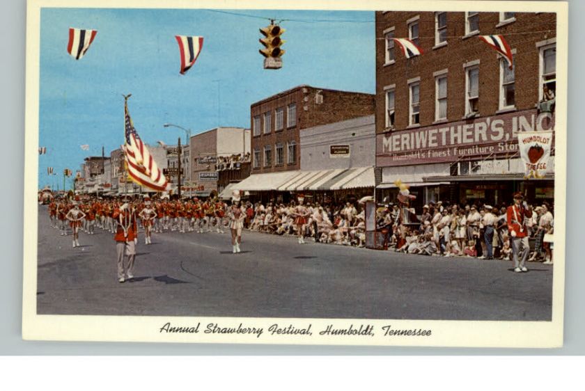 HUMBOLDT TN Strawberry Festival Parade Old Postcard  