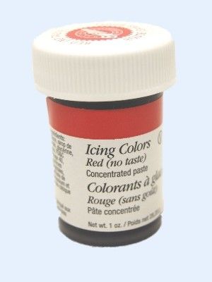 Wilton Red No Taste Icing Color 1 oz Jar Frosting New  