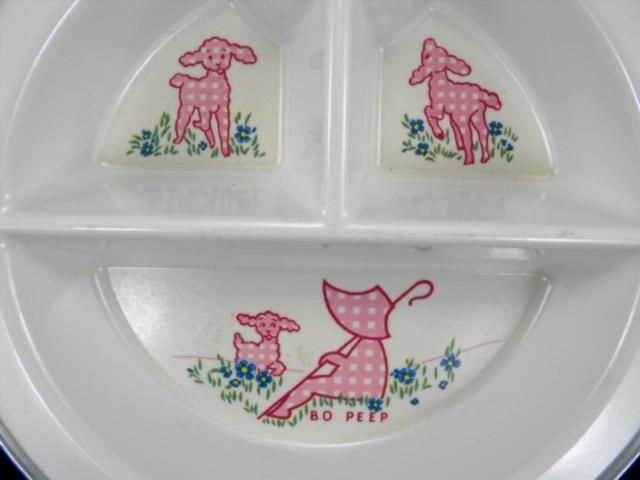 EXCELLO 1950S BABY WARMING DISH LITTLE BO PEEP  