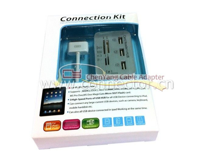 iPad USB hub w/ Power & camera connection kit USB MS TF SD