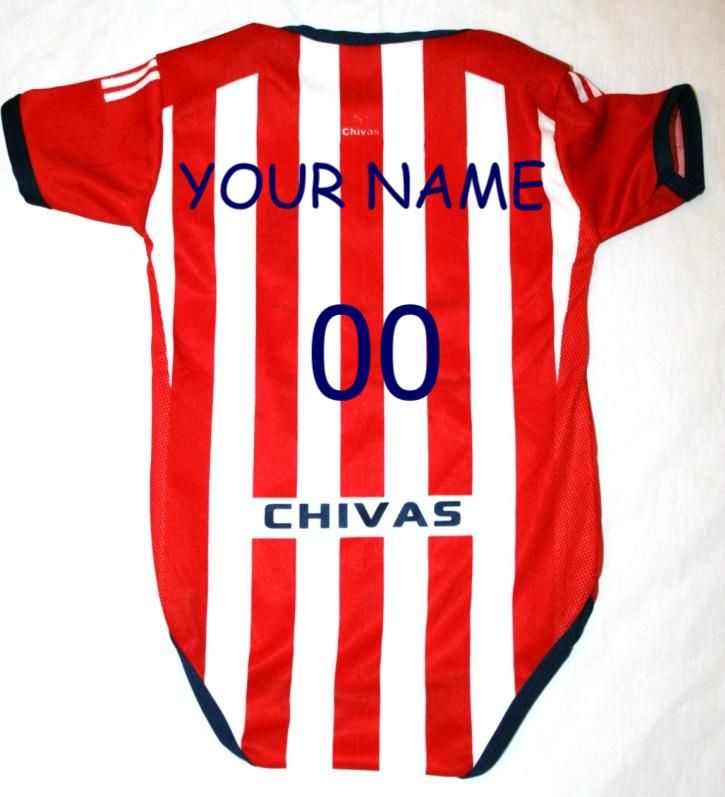 Guadalajara Chivas Baby Toddler Infant Jersey WITH NAME  