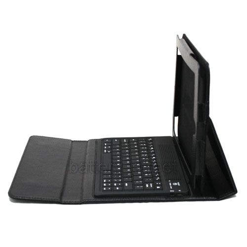 iPad 2 Foldable Leather Case Built in Bluetooth Keyboard + Battery