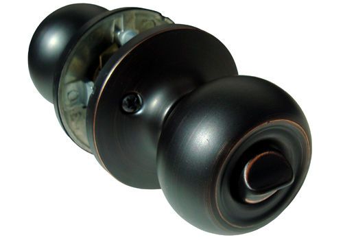 Privacy Dark Oil Rubbed Bronze Round Knob Door Lock  