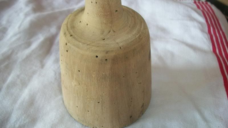 Antique French Pine Kitchen Corn Grinder Grain Pestle  