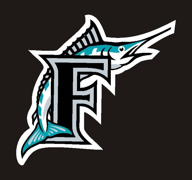 Florida Marlins MLB HELMET Size Decal Sticker 2 #26d  