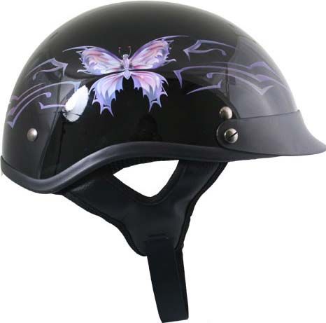   Gloss Womens Ladies DOT Motorcycle Half Helmet NEW Outlaw XU197  