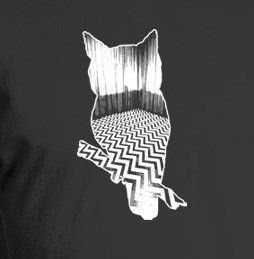 TWIN PEAKS OWL T Shirt black lodge Fringe Eraserhead Palmer Lynch ^o 