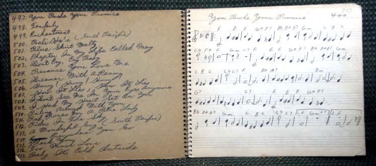 vintage/antique HANDWRITTEN PIANO SHEET MUSIC BOUND  