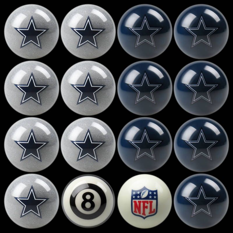 NEW NFL DALLAS COWBOYS POOL / BILLIARD TABLE BALL SET  