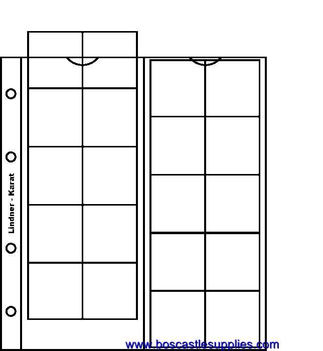 Lindner Karat Coin Album 10 refill pages / 20 coins /K3  