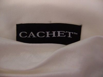 CACHET White Wedding Ruched Taffeta Cocktail Dress 4  