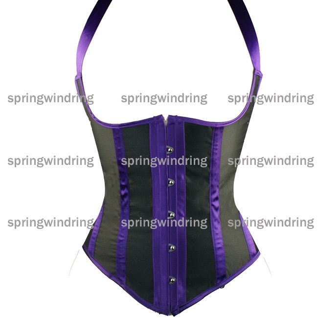 Purple Boned Underbust Waist Cincher Shaper Corset XXL  