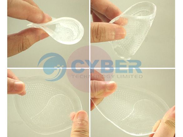 pair Silicone Gel Cushion Insoles Foot Care Shoes Pad  