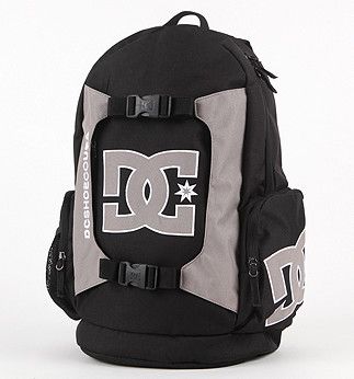 DC Shoes Parksten Backpack Skate School Bag Black/Gray NEW NWT  