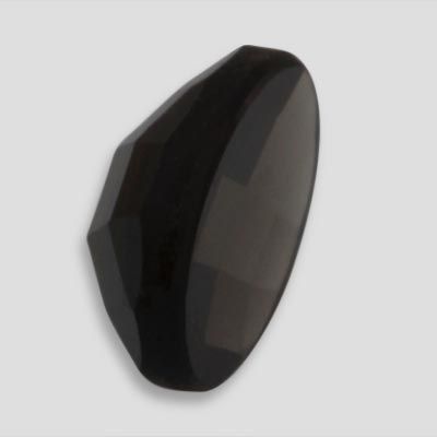   .DOUBLE CHECKER OVAL DARK CHAMPAGNE 7x5 mm SI SMOKEY TOPAZ GEMSTONE