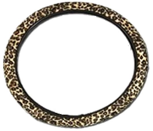 1PC TAN CHEETAH STEERING WHEEL COVER  