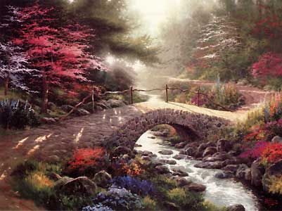 BRIDGE OF FAITH by Thomas Kinkade SOLD OUT EDITION  