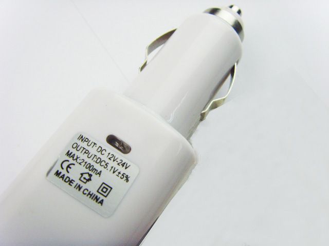   Car Cigarette Lighter Charger Adapter + USB Cable iPhone 4S iPod Touch