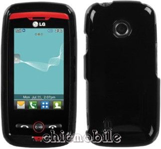   Charger + BLACK Hard Snap on Case Cover NET 10 Tracfone LG505C LG 505C