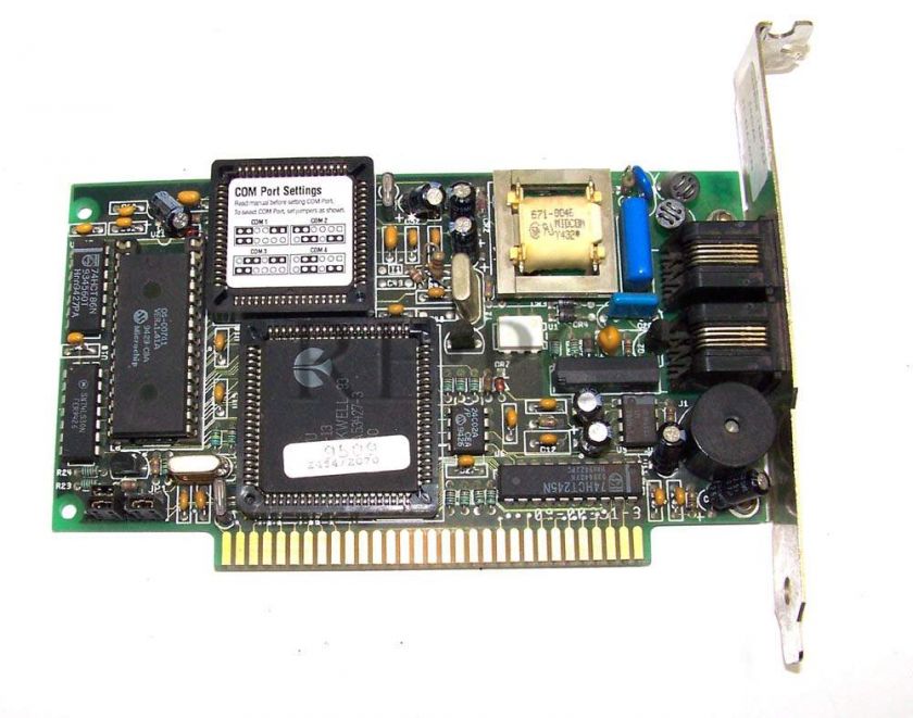 Zoom Fax Modem 56K 56KDAM ISA Modem Card w/ Jumpers  