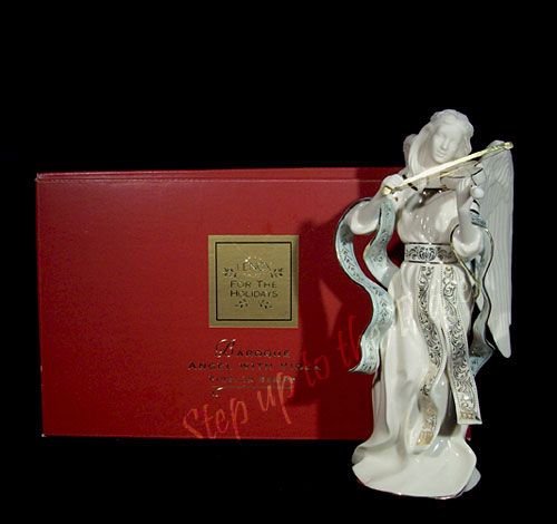 Lenox China 8 Baroque ANGEL with VIOLA Matte & Gloss Finish Figurine 