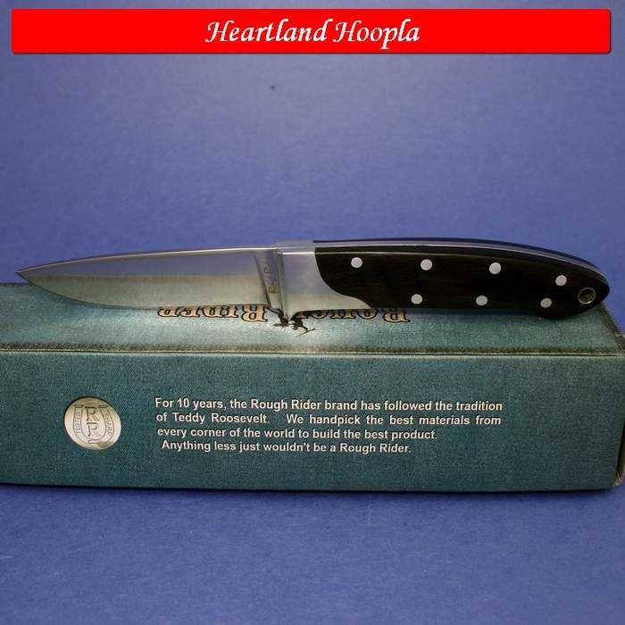 Rough Rider Small Hunter Knife With Wood Handles   RR1009